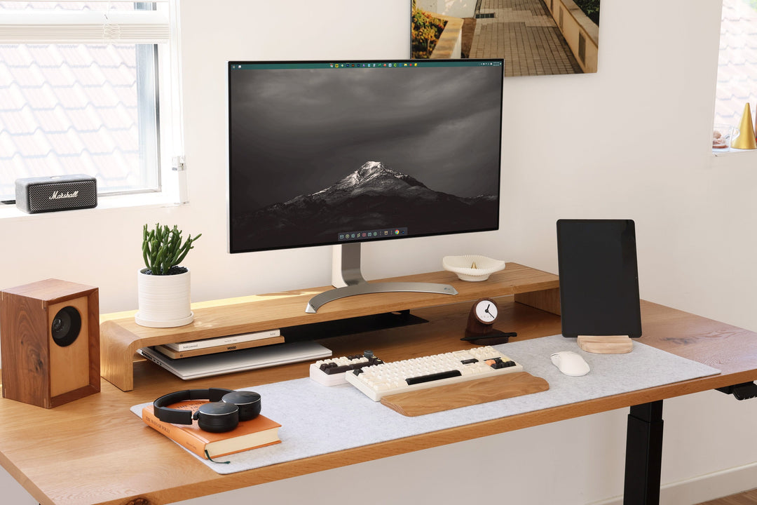 Doodle desk shelf [White OAK]