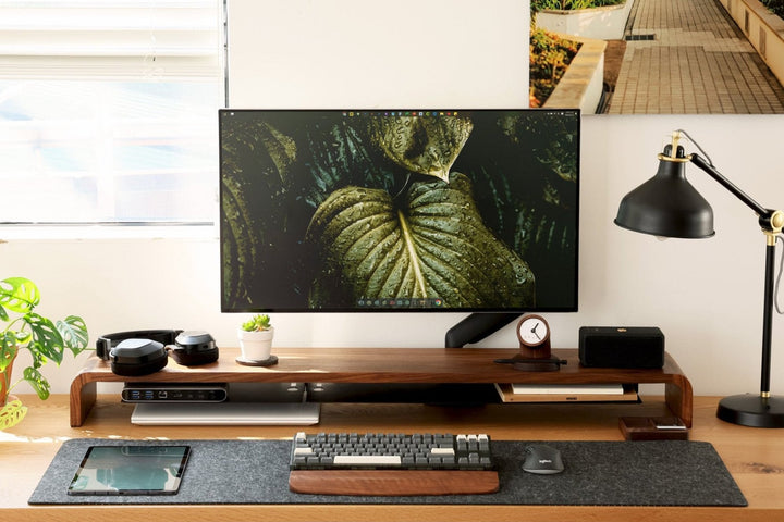 Doodle desk shelf [Walnut]