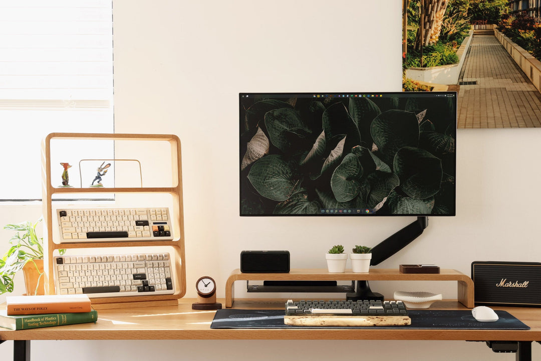 Doodle desk shelf [White OAK]